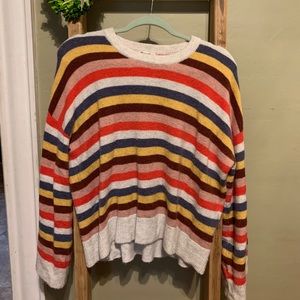 Multicolored striped madewell sweater